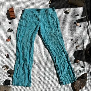 Tommy Bahama teal Linen beach pants
